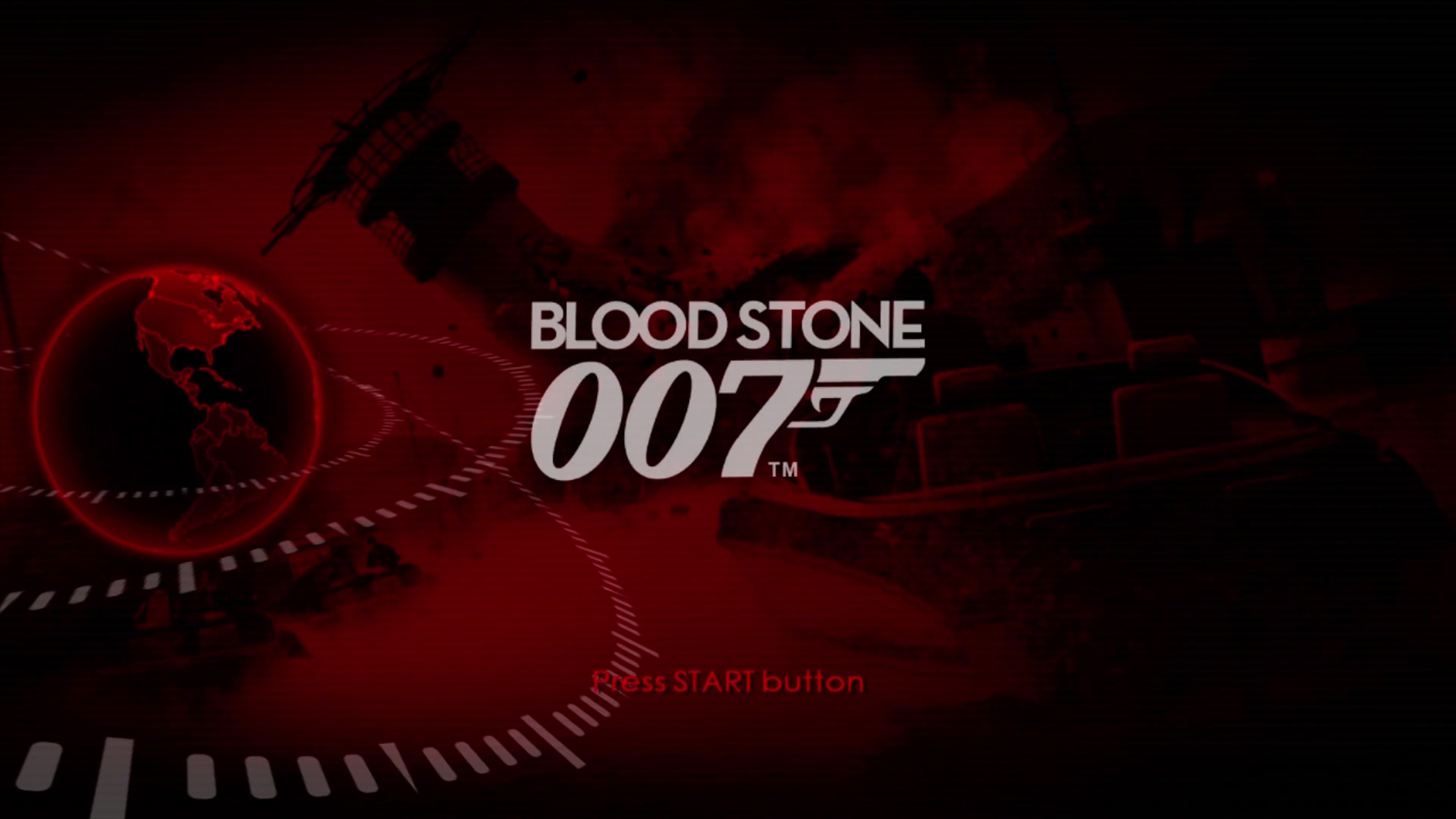 007 Blood Stone title screen for Xbox 360